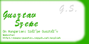 gusztav szepe business card